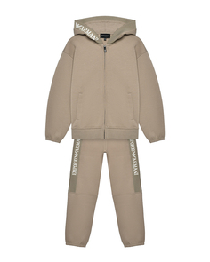 Спортивный костюм с лампасами, бежевый Emporio Armani