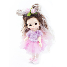 Кукла ПУКИФИ кастом, нат. волосы (шерсть), розовая юбка Carolon