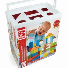 Конструктор &quot;Деревянные кубики в контейнере-сортере&quot;, 3 в 1 Hape