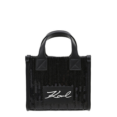 Сумка в пайетках, черная Karl Lagerfeld Kids