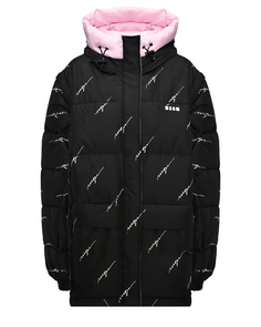 Куртка со сплошным лого, черная Msgm