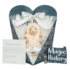 Игрушка Зайчонок &quot;Magic History&quot; персиковый, 15 см