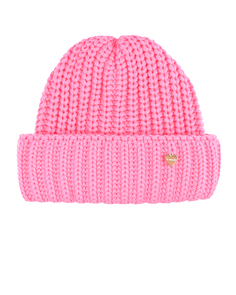 Розовая шапка с отворотом Il Trenino