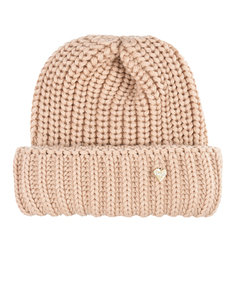 Бежевая шапка с отворотом Il Trenino