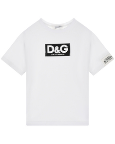Белая футболка с лого Dolce & Gabbana