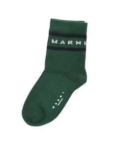 Зеленые носки с лого Marni