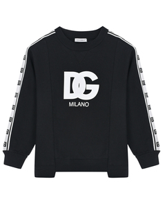 Свитшот с белым лого, черный Dolce & Gabbana