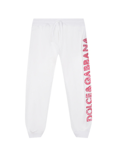 Спортивные брюки с розовым лого Dolce & Gabbana