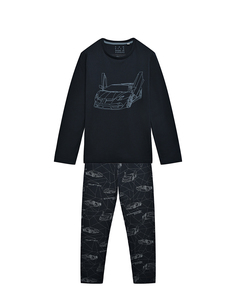 Пижама принт машина и брюки сплошной принт Sanetta