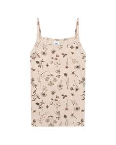 Майка с цветочным принтом, бежевая Sanetta
