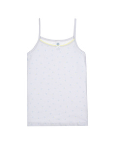 Майка с принтом голубых цветочков, светло-голубая Sanetta