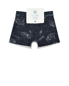 Трусы-боксеры принт &quot;машины&quot;+однотонные, 2шт Sanetta