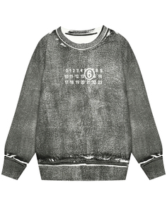 Свитшот с лого, серый Mm6 Maison Margiela