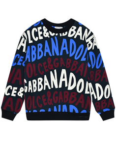 Свитшот со сплошным разноцветным лого Dolce & Gabbana
