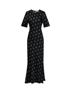 Платье с люверсами, черное Msgm