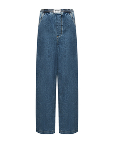 Джинсы на резинке, голубые Mo5ch1no Jeans