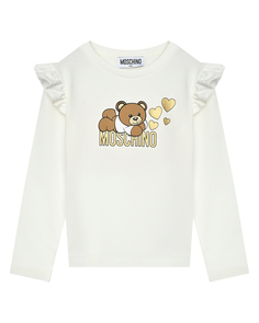 Толстовка с рюшами, белая Moschino