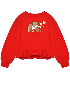 Свитшот с баской, красный Moschino