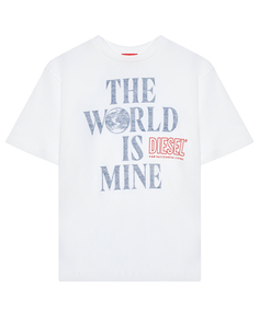 Футболка с надписью &quot;The world is mine&quot; Diesel