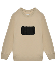 Оверсайз свитшот с черным квадратом на груди Mm6 Maison Margiela