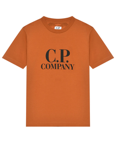 Футболка с лого, оранжевая C.P. Company