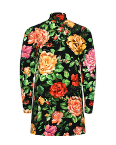 Трикотажное платье с цветочным принтом Dolce & Gabbana