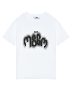 Футболка с лого-граффити Msgm