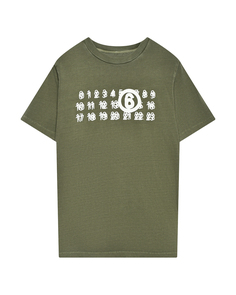 Футболка с логотипом, хаки Mm6 Maison Margiela