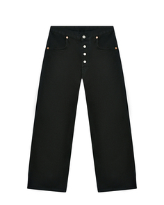 Джинсы с вышитым лого, черные Mm6 Maison Margiela