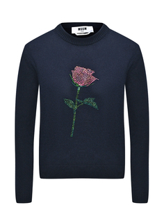 Джемпер с декором &quot;роза&quot; Msgm