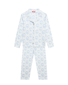 Пижама со сплошным принтом, голубая Hanssop