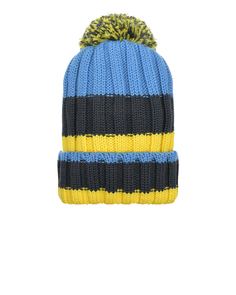 Шапка в полоску с помпоном Catya