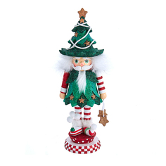 Новогодний сувенир Щелкунчик в зеленой шляпе, 31.75 см Christmas Inspirations