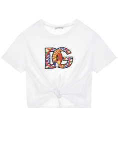 Футболка с разноцветным лого Dolce & Gabbana