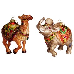 Подвеска Верблюд/Слон &quot;Роскошь Востока&quot;, ассортимент из 2-х штук, 11-13 см Holiday Classics