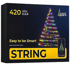 Гирлянда STRING 420 ламп, 3400см, RGB, многоцветный + белый, управление через приложение Linked Sparx