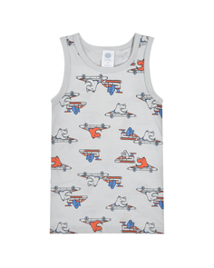 Майка принт &quot;носороги в машинах&quot; Sanetta