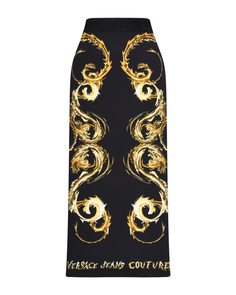 Юбка карандаш с золотым узором Versace