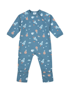 Синий комбинезон с принтом &quot;ракеты&quot; Sanetta