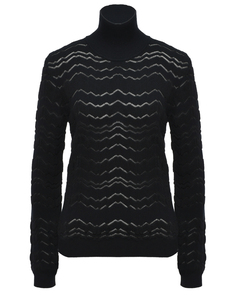 Водолазка с узором &quot;зигзаг&quot;, черная Missoni