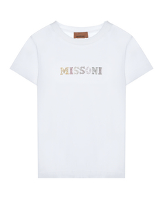 Футболка с лого из страз, белая Missoni