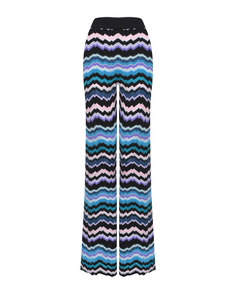 Брюки с узором &quot;зигзаги&quot;, синие Missoni
