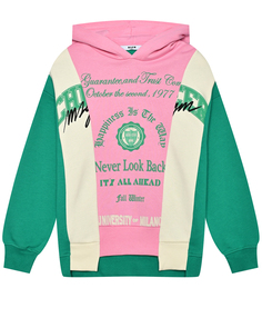 Толстовка-худи в стиле color block Msgm