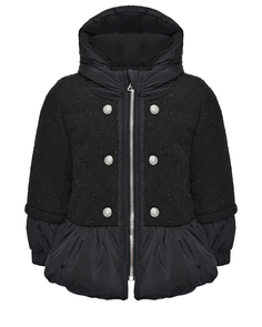 Куртка из комбинированной ткани с капюшоном Balmain