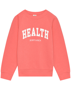 Свитшот с надписью health, розовый Sporty&Rich