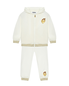 Спортивный велюровый костюм с нашивкой мишка с сердцем Moschino