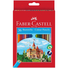 Карандаши цветные с точилкой в наборе, 36шт Faber Castell