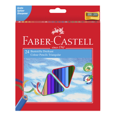 Карандаши цветные с точилкой, 24шт Faber Castell