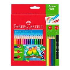 Карандаши цветные 14+4 шт+2 чернографитных Faber Castell