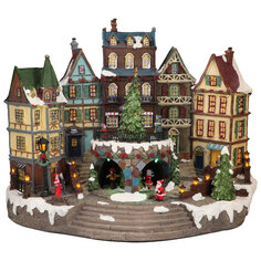 Новогодний сувенир &quot;Деревня&quot; (адаптер, оптоволокно) 22х26х32 см Timstor